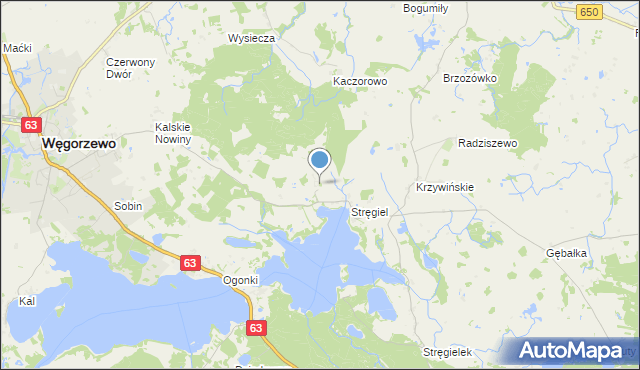 mapa Matyski, Matyski na mapie Targeo