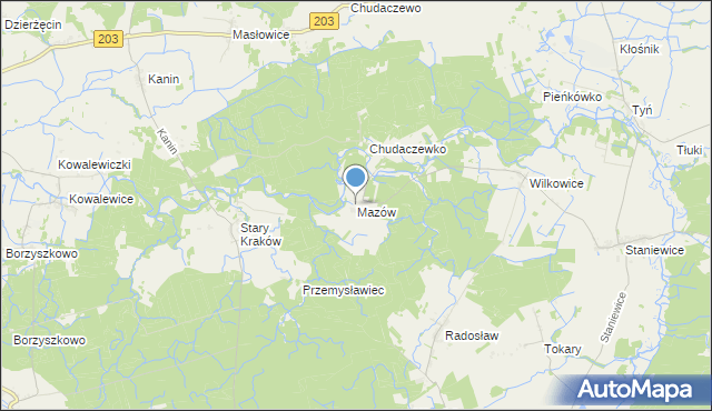 mapa Mazów, Mazów na mapie Targeo