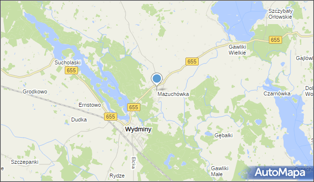 mapa Mazuchówka, Mazuchówka na mapie Targeo