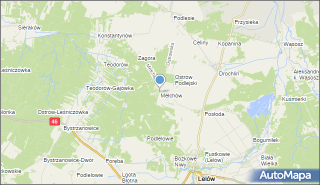 mapa Mełchów, Mełchów na mapie Targeo