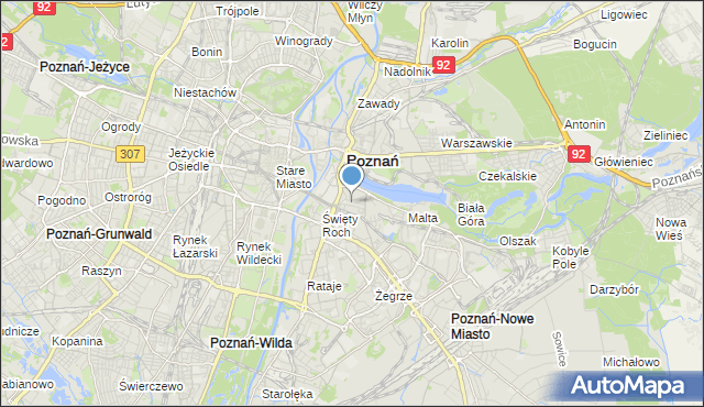 mapa Miasteczko, Miasteczko gmina Poznań na mapie Targeo