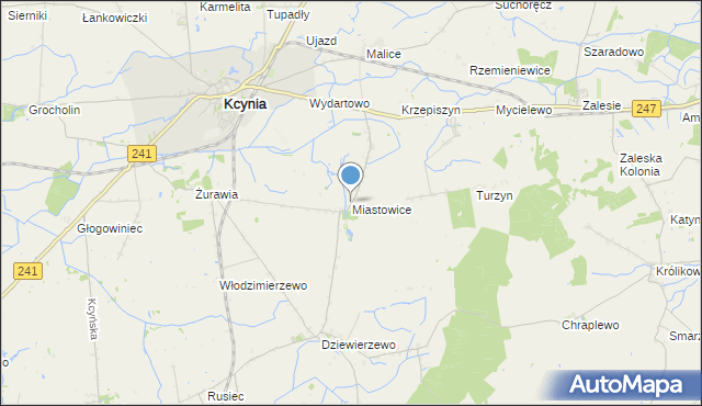 mapa Miastowice, Miastowice na mapie Targeo