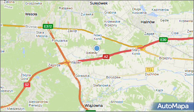 mapa Michałówek, Michałówek gmina Wiązowna na mapie Targeo