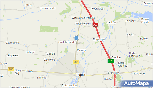 mapa Michałówka, Michałówka gmina Piątek na mapie Targeo