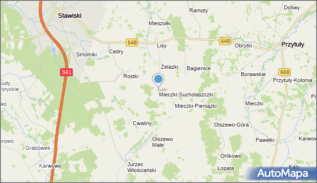 mapa Mieczki-Sucholaszczki, Mieczki-Sucholaszczki na mapie Targeo