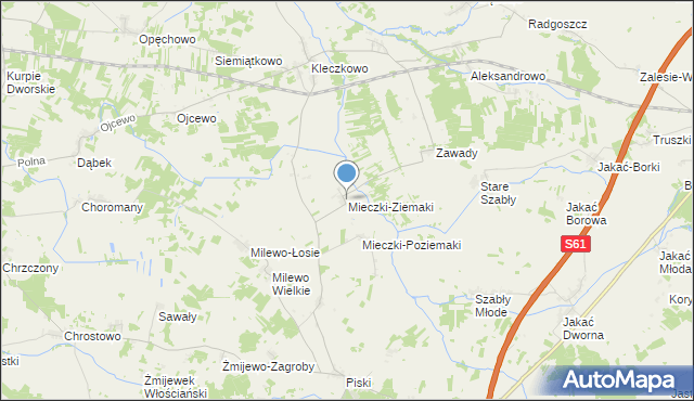 mapa Mieczki-Ziemaki, Mieczki-Ziemaki na mapie Targeo