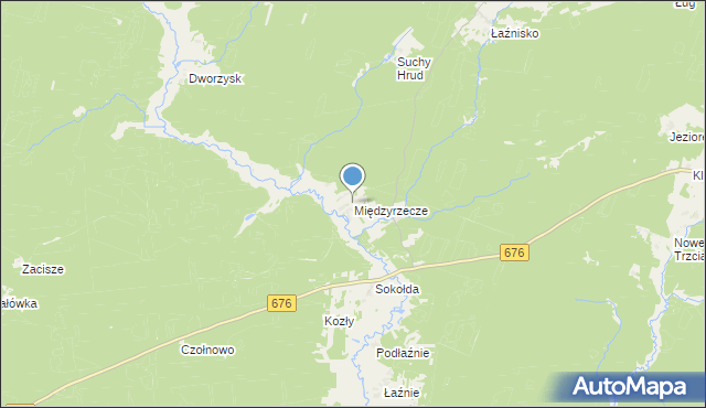 mapa Międzyrzecze, Międzyrzecze gmina Supraśl na mapie Targeo