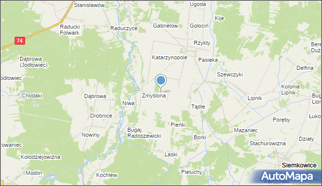 mapa Mierzanów, Mierzanów na mapie Targeo