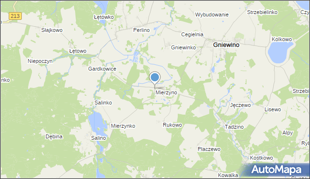 mapa Mierzyno, Mierzyno na mapie Targeo