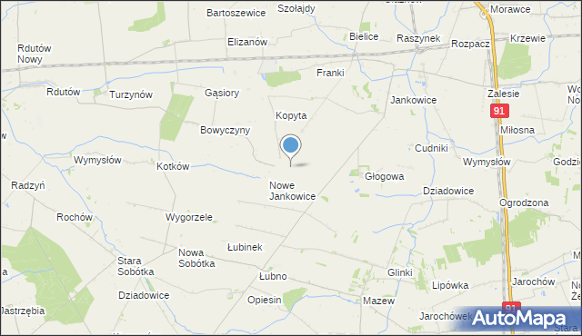 mapa Migdałów, Migdałów na mapie Targeo