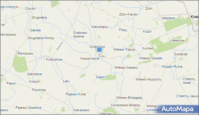 mapa Milewo-Rączki, Milewo-Rączki na mapie Targeo