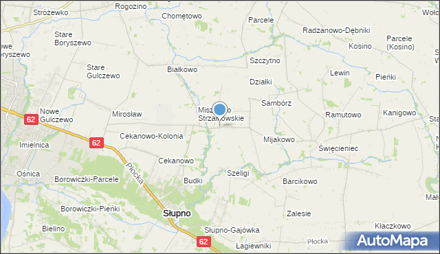 mapa Miszewko-Stefany, Miszewko-Stefany na mapie Targeo