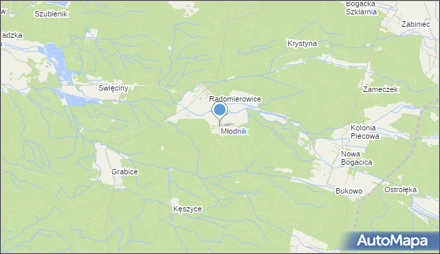 mapa Młodnik, Młodnik na mapie Targeo