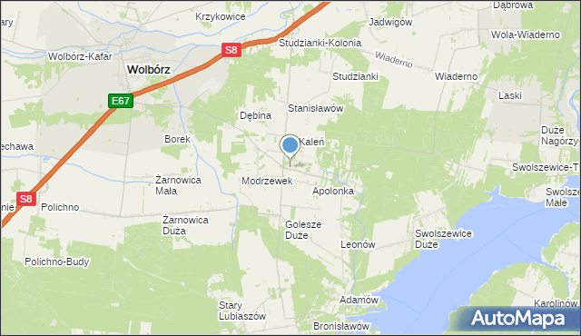 mapa Młoszów, Młoszów na mapie Targeo