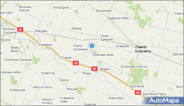 mapa Młotkowo-Wieś, Młotkowo-Wieś na mapie Targeo