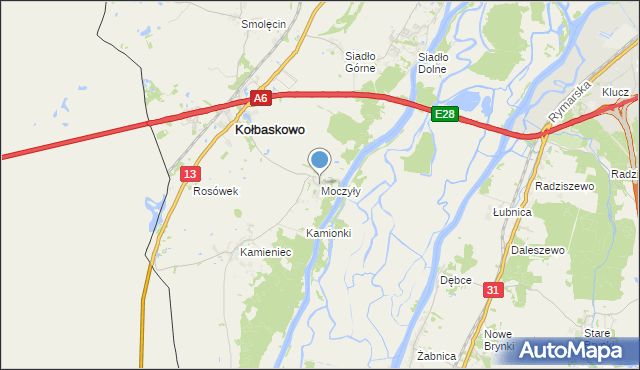 mapa Moczyły, Moczyły na mapie Targeo