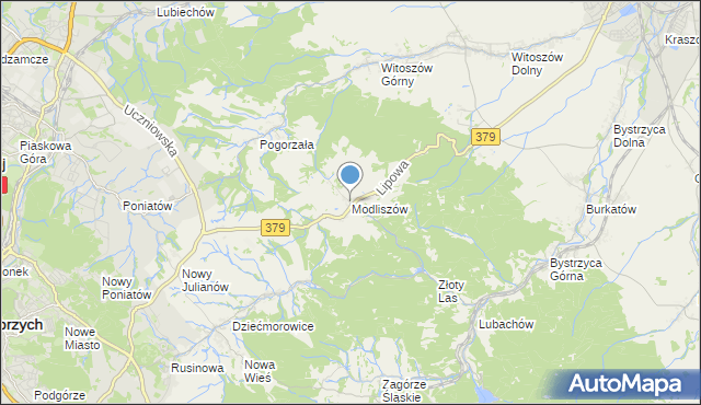 mapa Modliszów, Modliszów na mapie Targeo