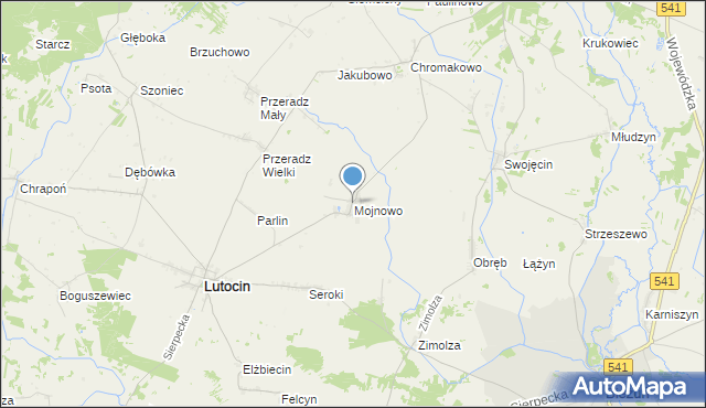 mapa Mojnowo, Mojnowo na mapie Targeo