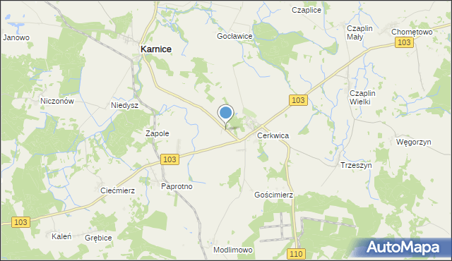 mapa Mojszewo, Mojszewo na mapie Targeo