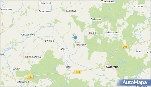 mapa Mokradła, Mokradła na mapie Targeo