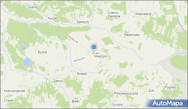 mapa Mołoczki, Mołoczki na mapie Targeo