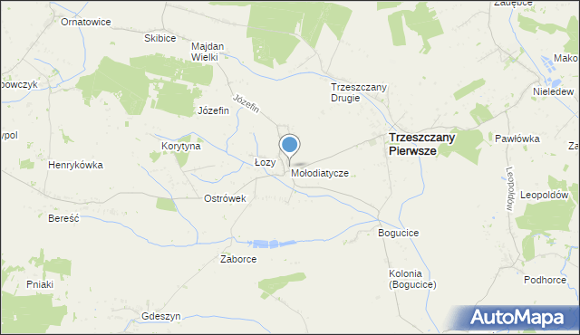 mapa Mołodiatycze, Mołodiatycze na mapie Targeo