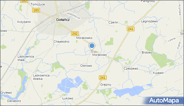 mapa Morakowo, Morakowo na mapie Targeo