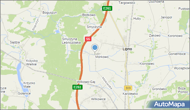 mapa Mórkowo, Mórkowo na mapie Targeo