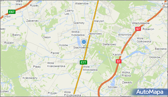 mapa Mroków, Mroków gmina Lesznowola na mapie Targeo
