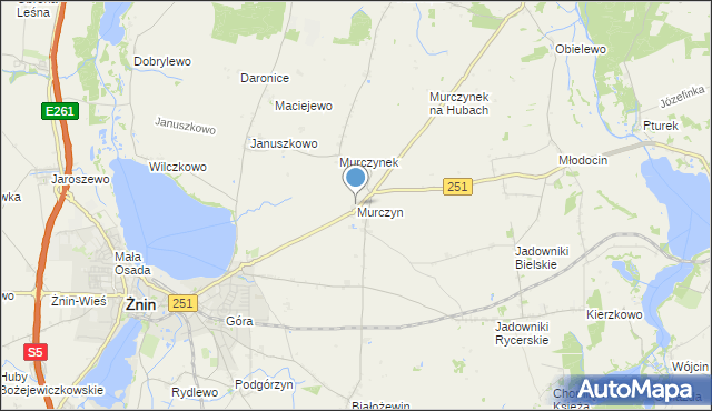 mapa Murczyn, Murczyn na mapie Targeo