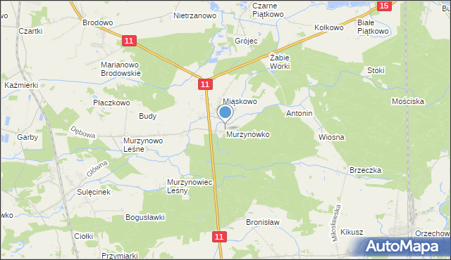 mapa Murzynówko, Murzynówko na mapie Targeo