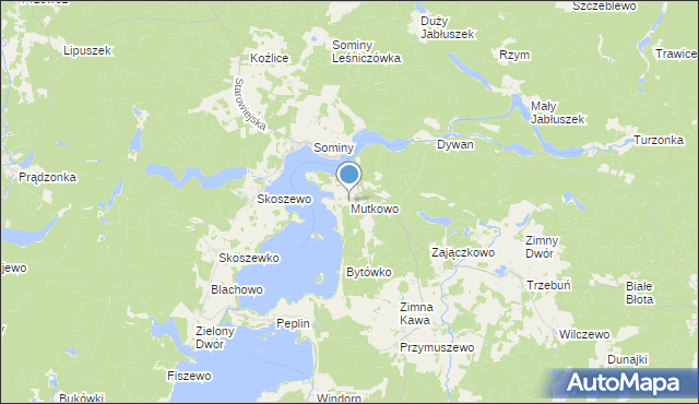 mapa Mutkowo, Mutkowo na mapie Targeo
