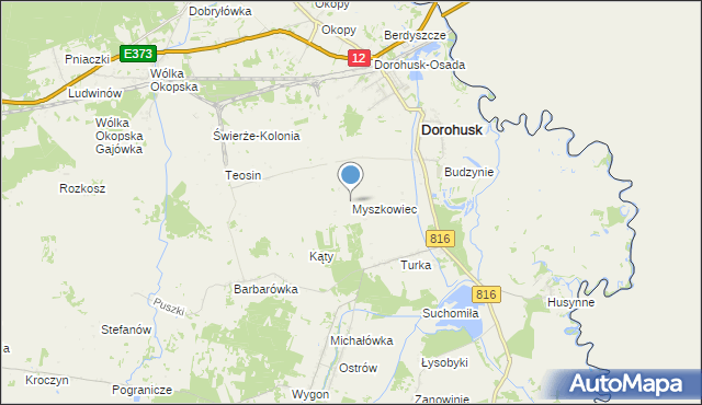 mapa Myszkowiec, Myszkowiec na mapie Targeo