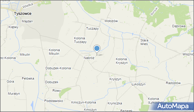 mapa Nabróż-Kolonia, Nabróż-Kolonia na mapie Targeo