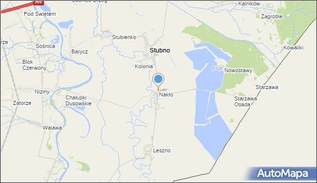 mapa Nakło, Nakło gmina Stubno na mapie Targeo