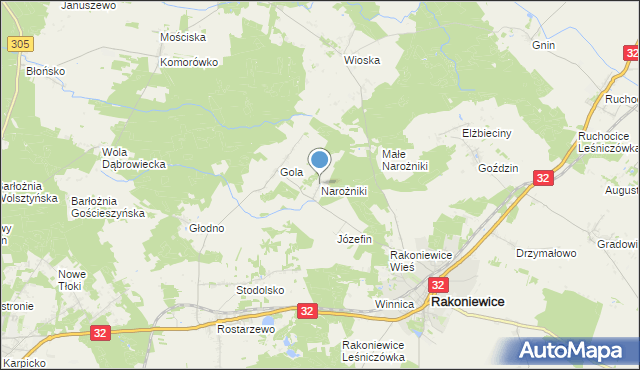 mapa Narożniki, Narożniki na mapie Targeo