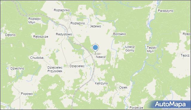 mapa Nawcz, Nawcz na mapie Targeo