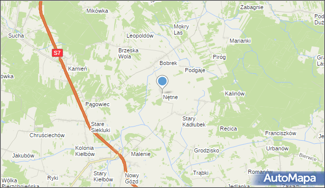 mapa Nętne, Nętne na mapie Targeo