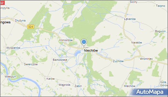 mapa Niechlów, Niechlów na mapie Targeo