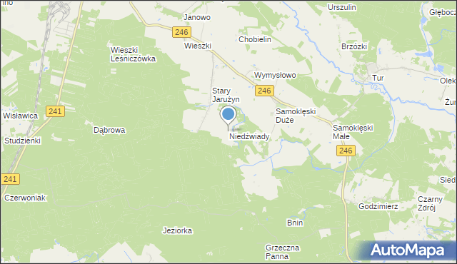 mapa Niedźwiady, Niedźwiady gmina Szubin na mapie Targeo