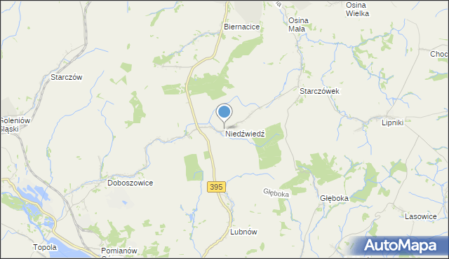 mapa Niedźwiedź, Niedźwiedź gmina Ziębice na mapie Targeo
