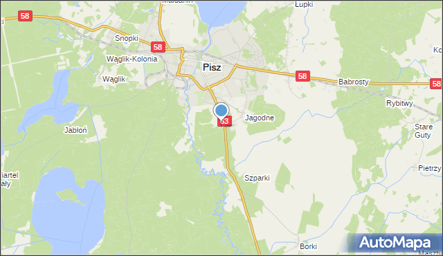 mapa Niedźwiedzie, Niedźwiedzie gmina Pisz na mapie Targeo