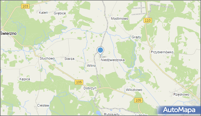 mapa Niedźwiedziska, Niedźwiedziska na mapie Targeo