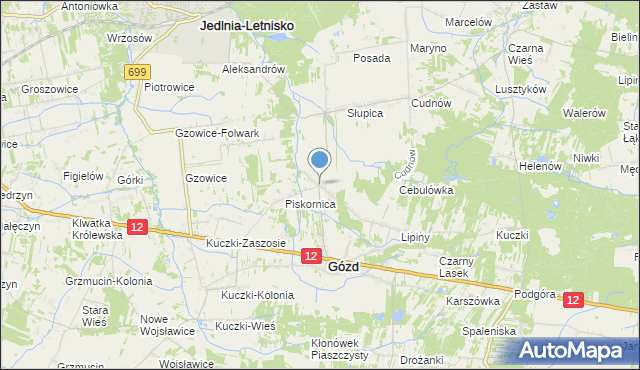 mapa Niemianowice, Niemianowice na mapie Targeo