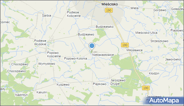 mapa Nieświastowice, Nieświastowice na mapie Targeo