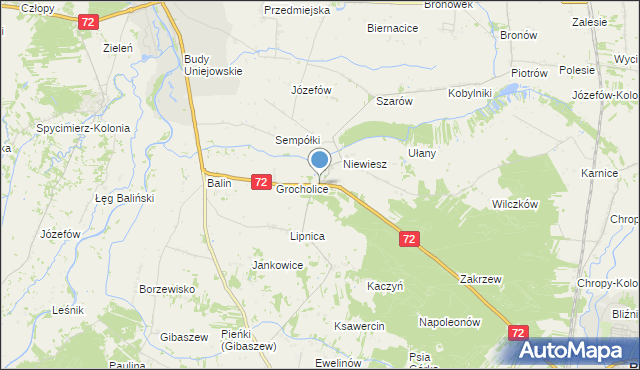 mapa Niewiesz-Kolonia, Niewiesz-Kolonia na mapie Targeo