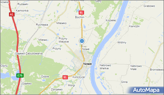 mapa Nowe, Nowe powiat świecki na mapie Targeo