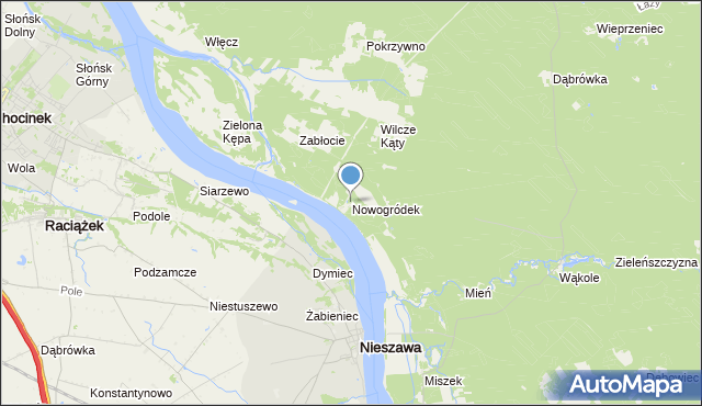mapa Nowogródek, Nowogródek na mapie Targeo