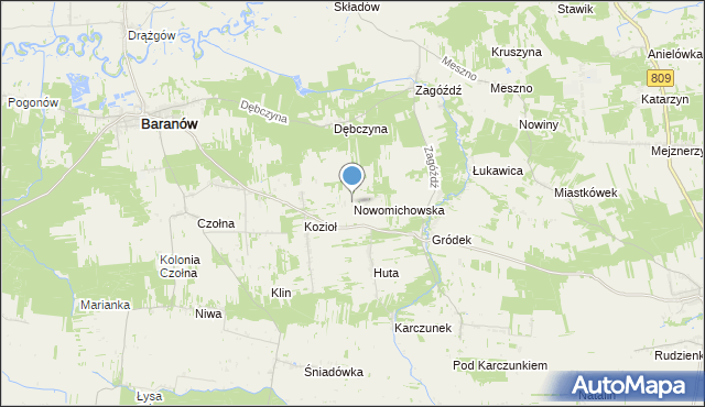 mapa Nowomichowska, Nowomichowska na mapie Targeo
