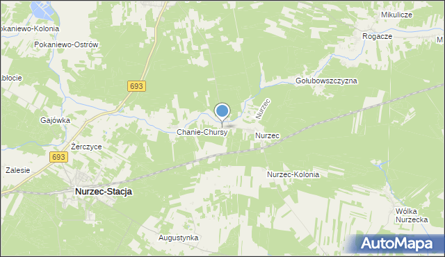 mapa Nurczyk, Nurczyk na mapie Targeo